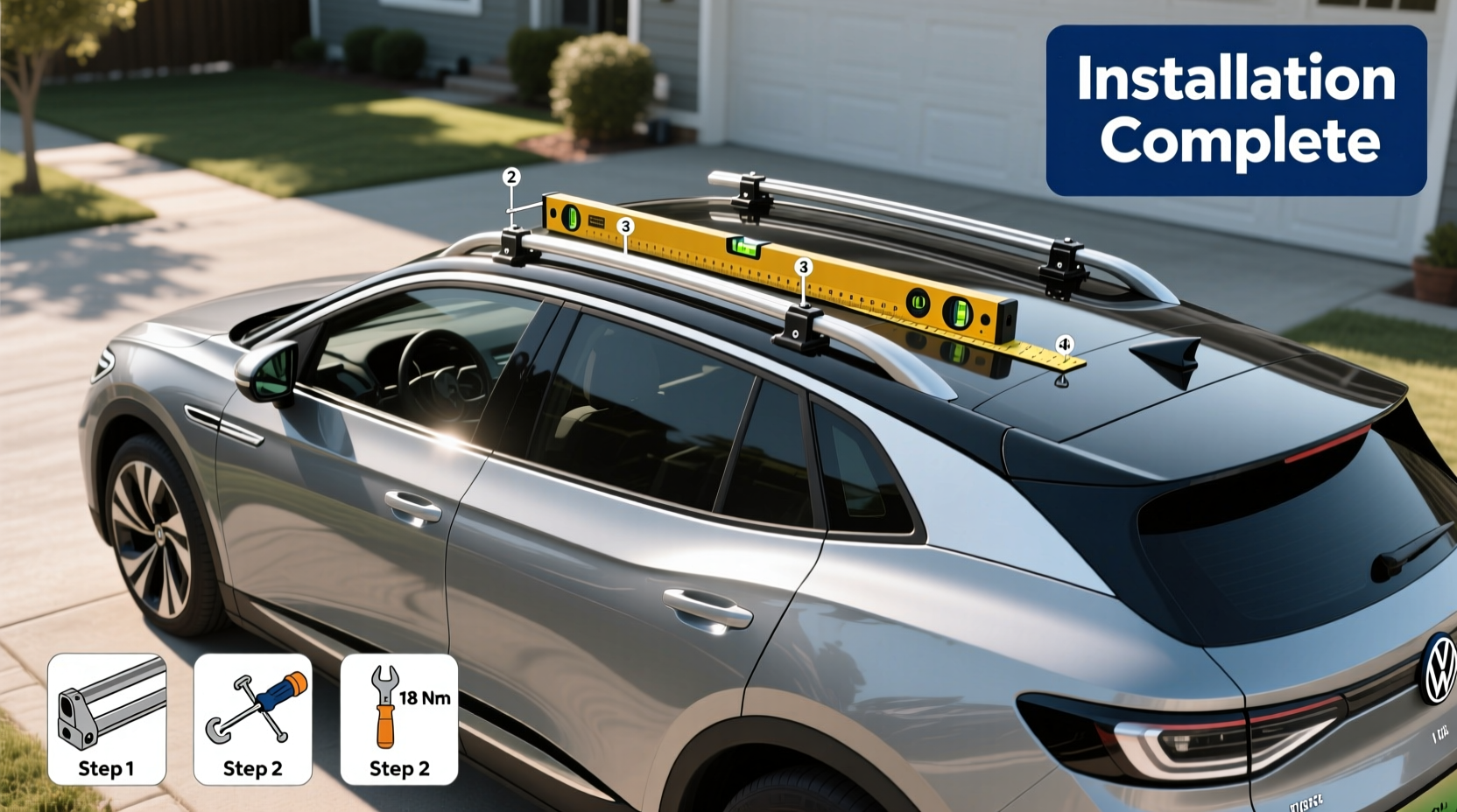 id4 crozz roof rail install