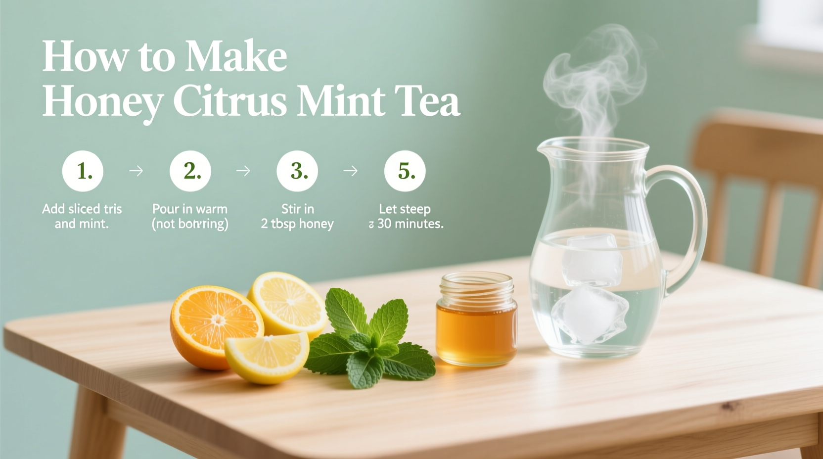 how to make honey citrus mint tea