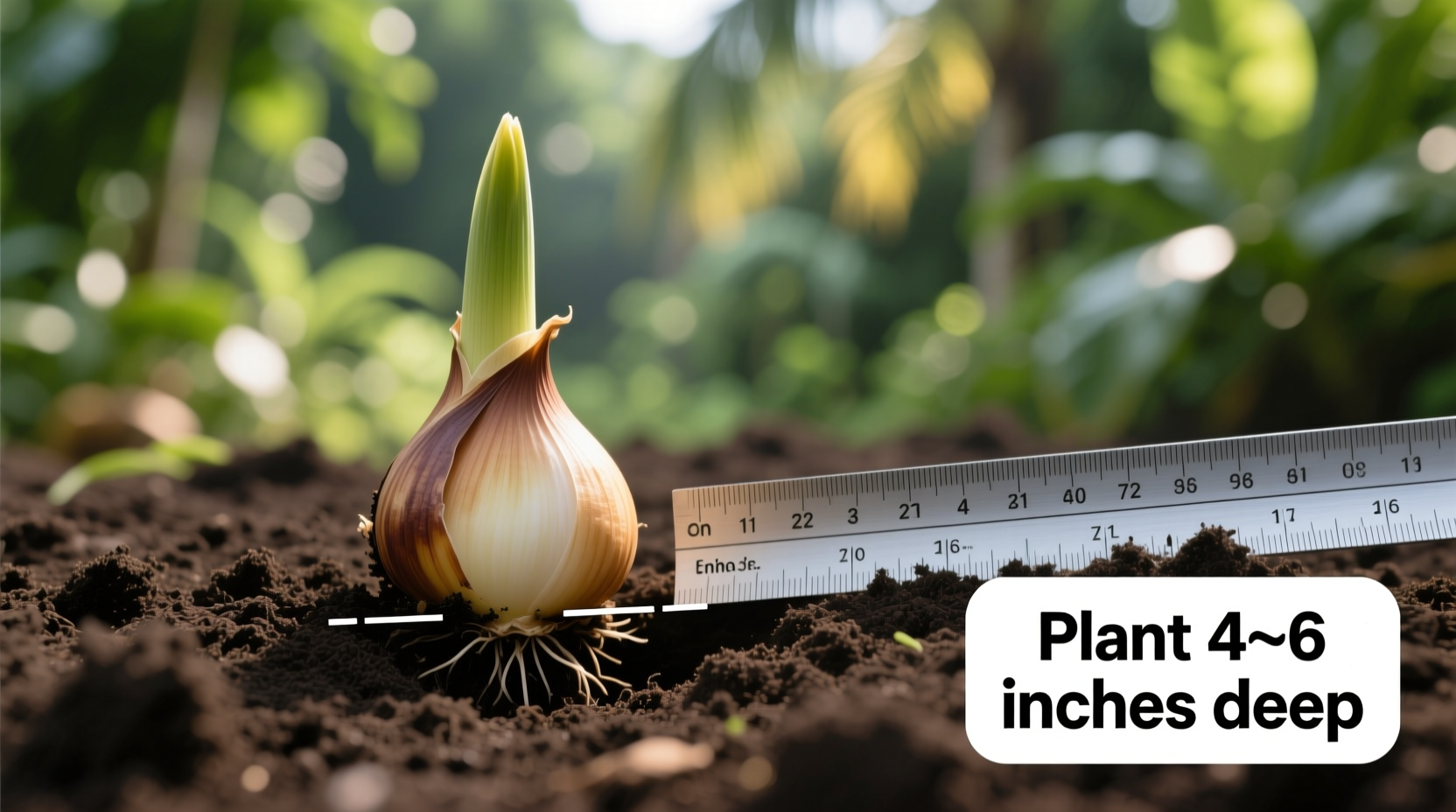 how deep to plant elephant ear bulbs