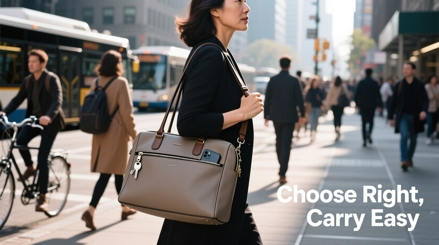 how to choose the ideal shoulder bag size for comfortable and efficient commuting