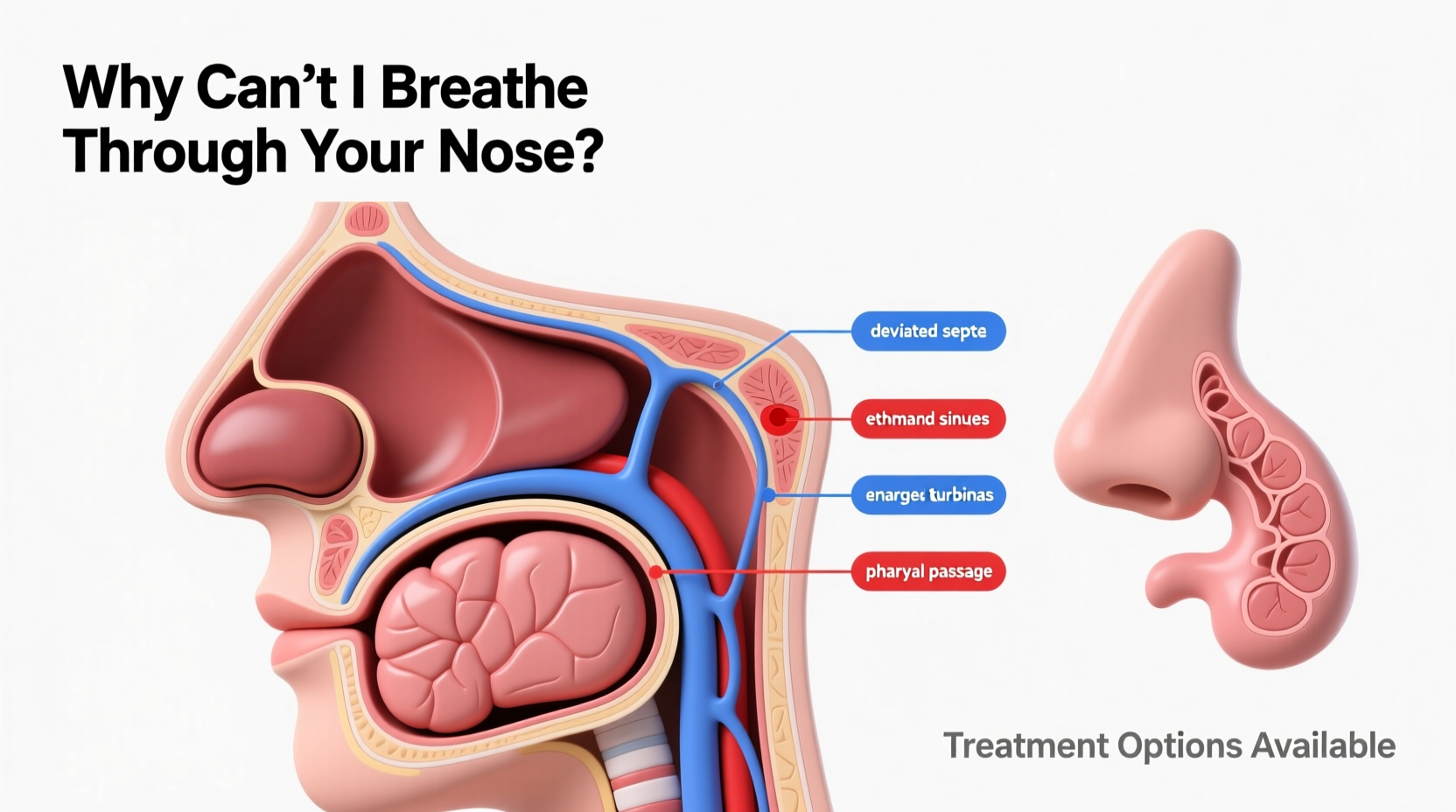 why cant i breathe through my nose causes treatment
