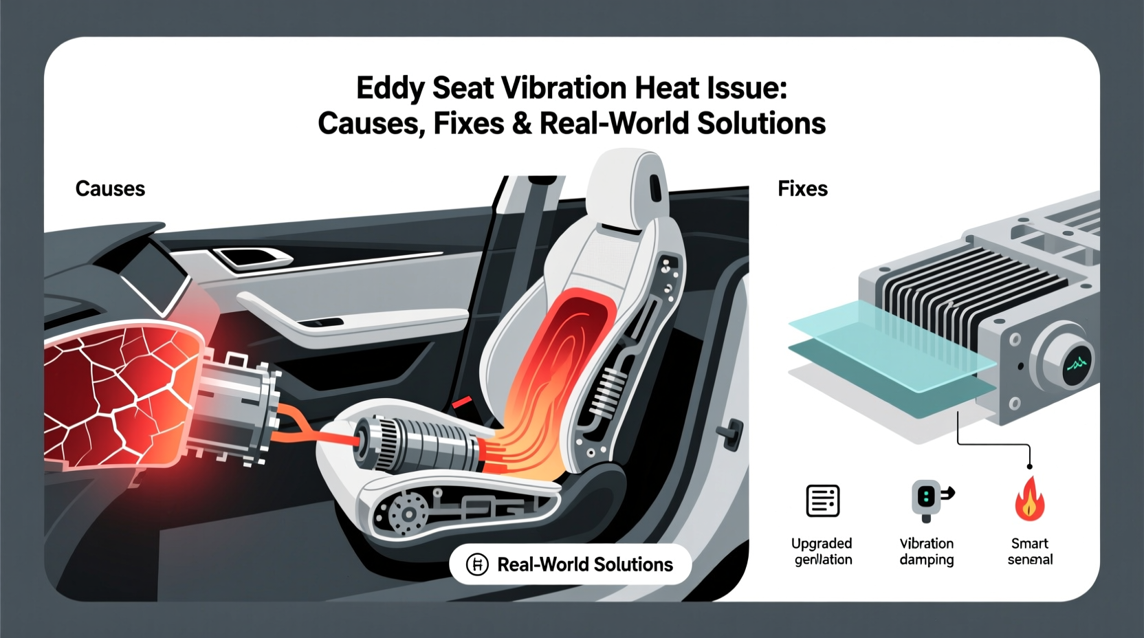 eddy seat vibration heat issue