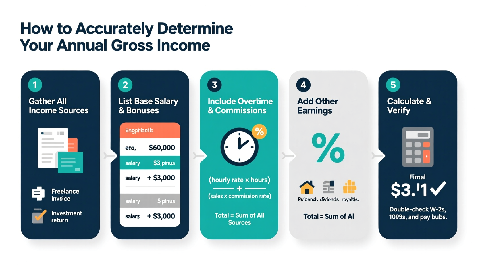 how to accurately determine your annual gross income a step by step guide