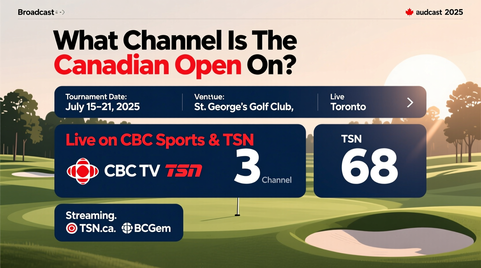 what channel is the canadian open on