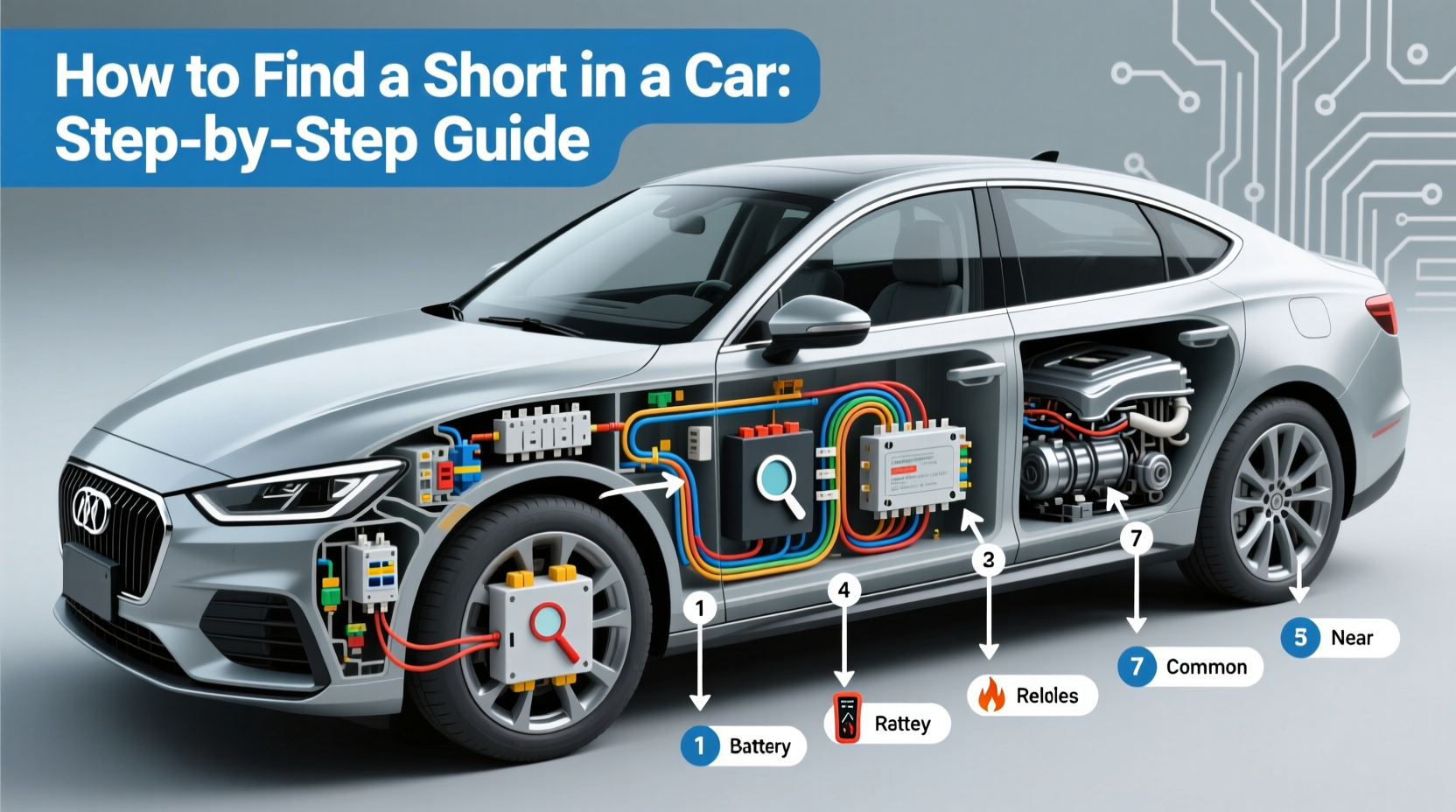 how do you find a short in a car