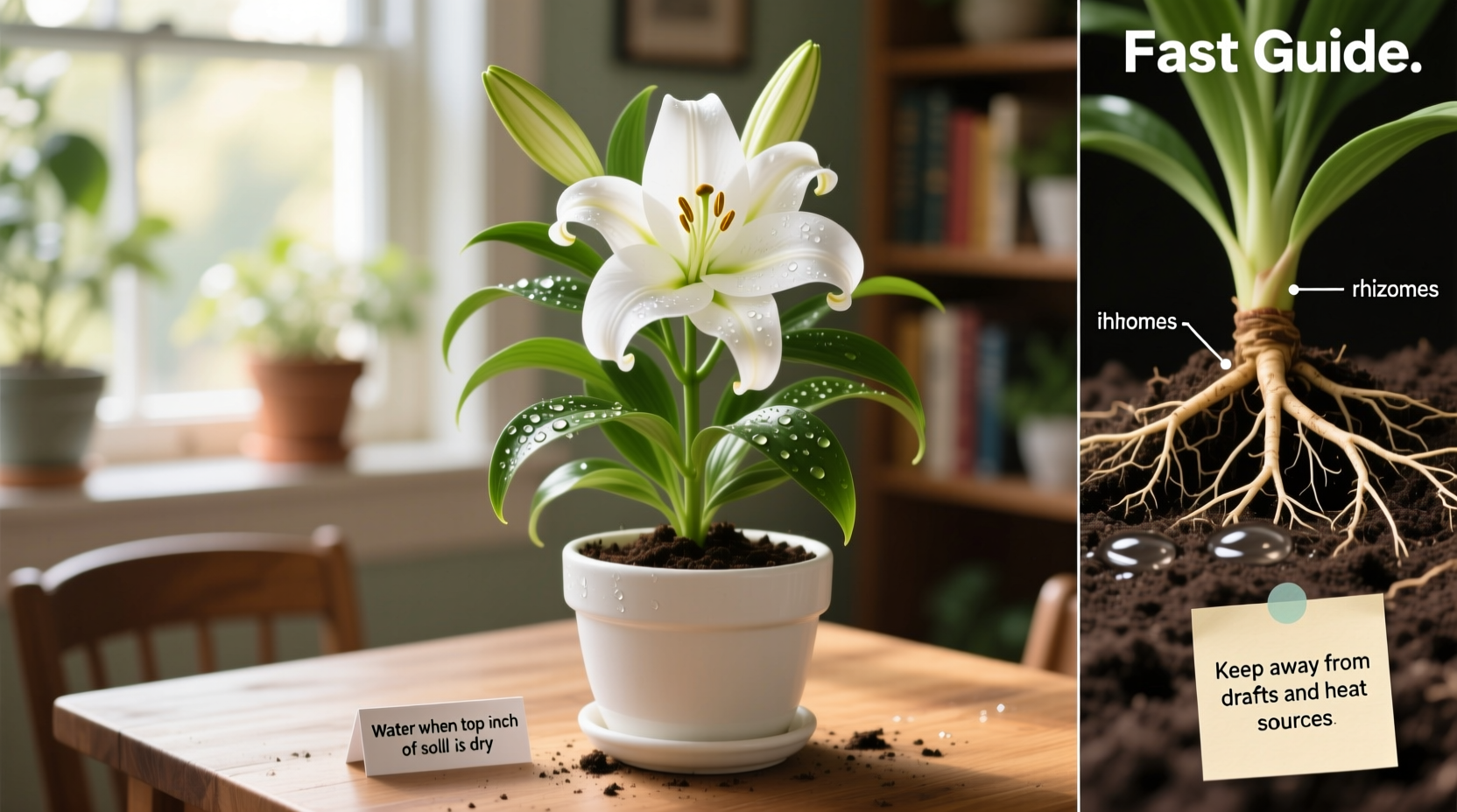 how to care for easter lily plant indoors