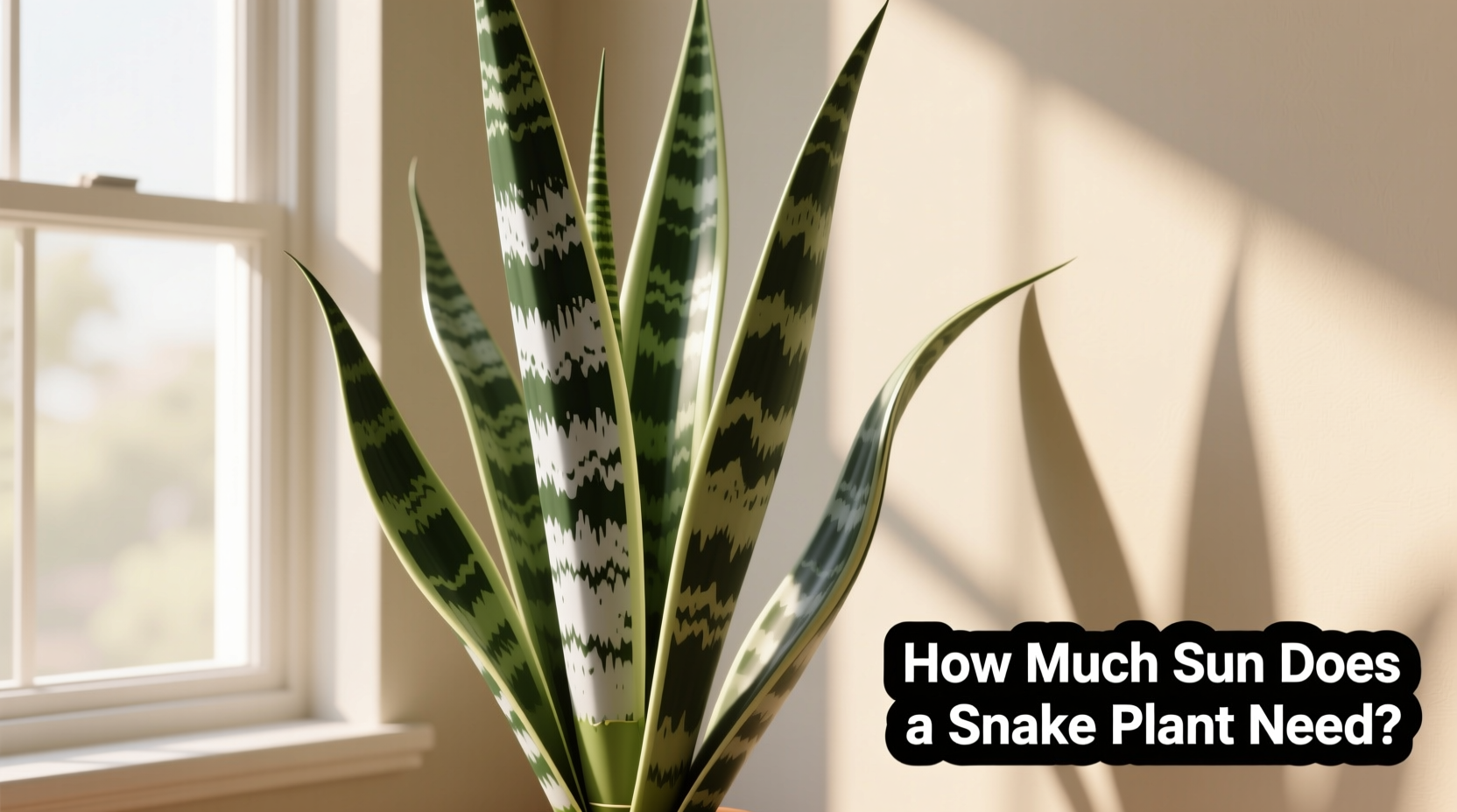 how much sun for snake plant