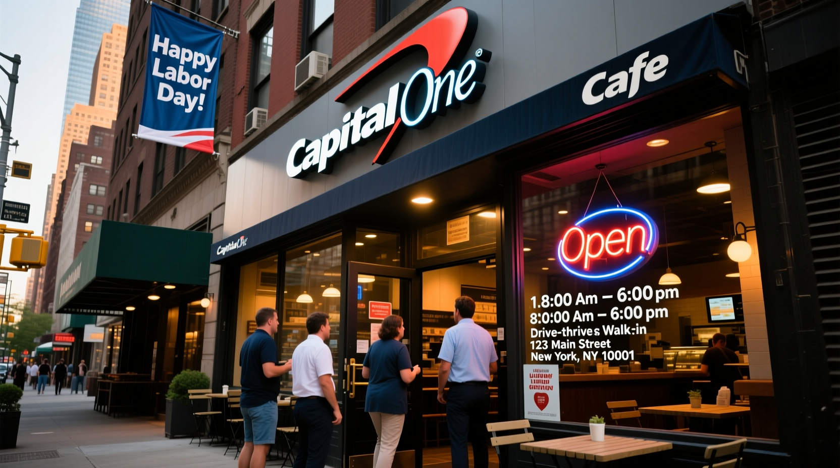 is capital one cafe open on labor day