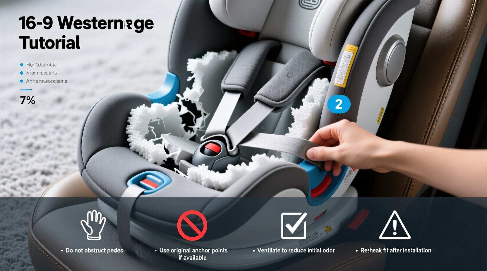child car seat polystyrene broken