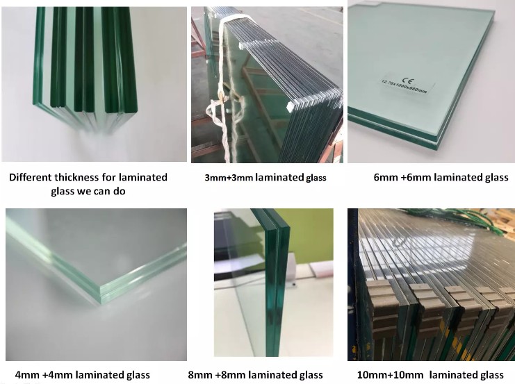 6mm 4 4 8mm laminated glass price from China factory