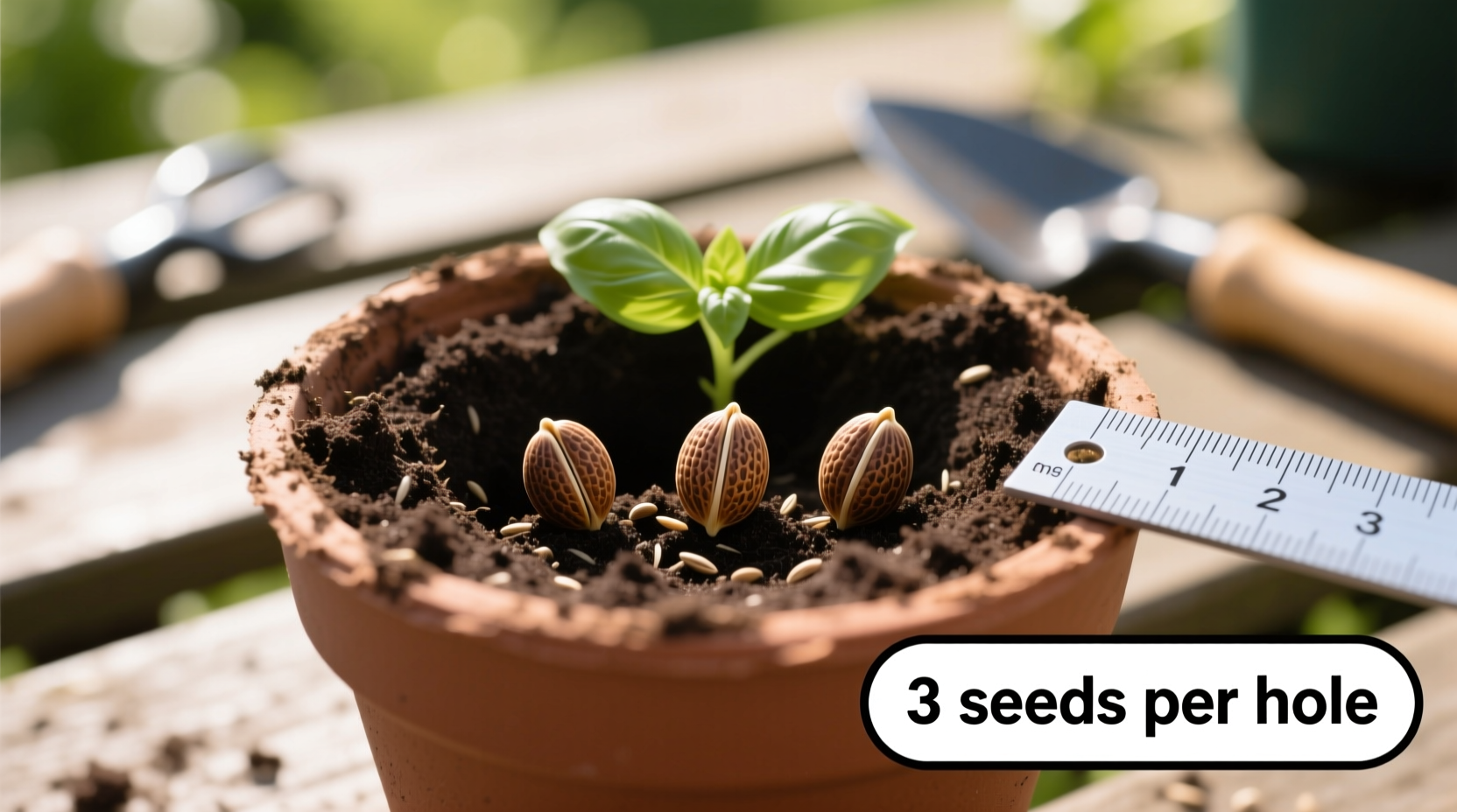 how many basil seeds per hole