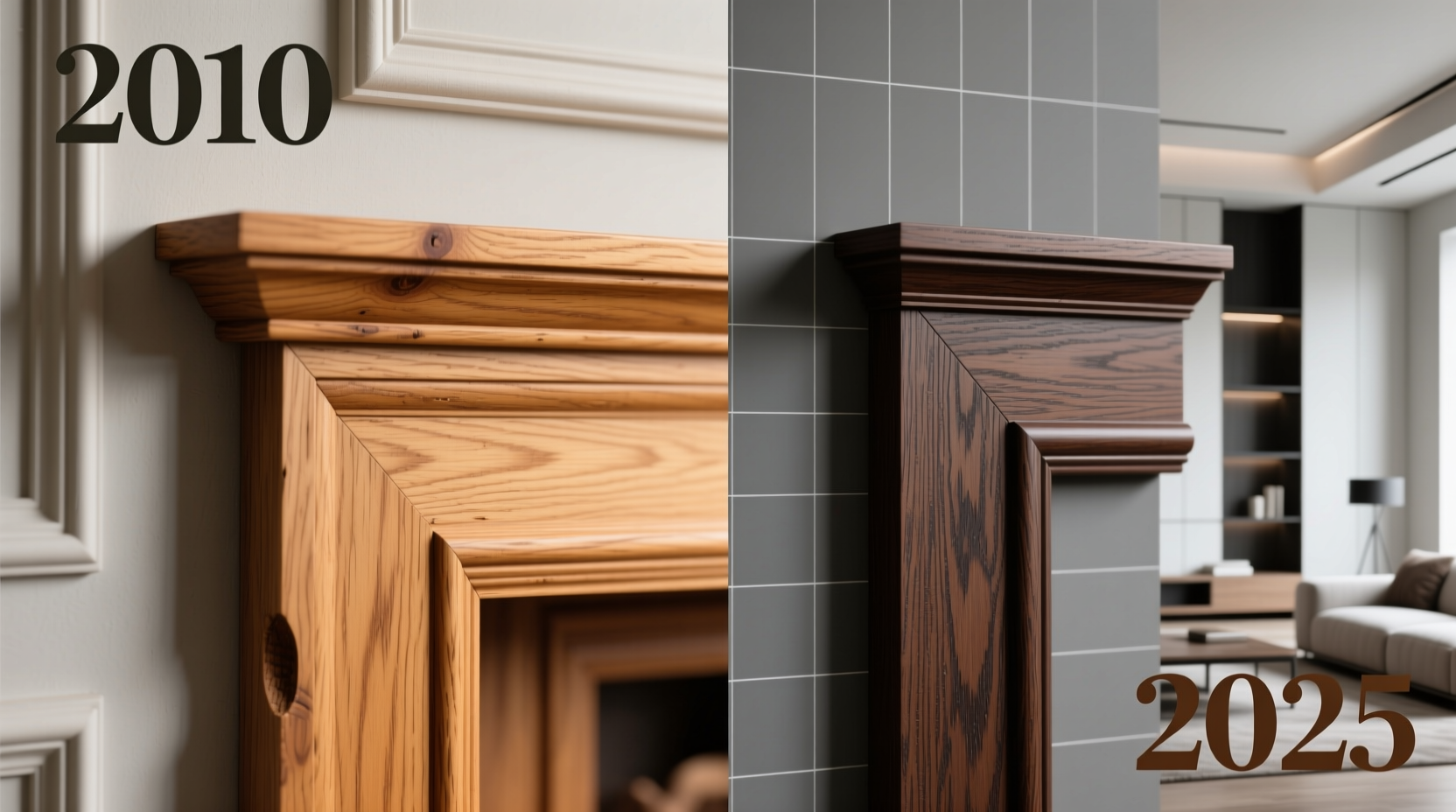 2010 vs 2025 wood trim comparison