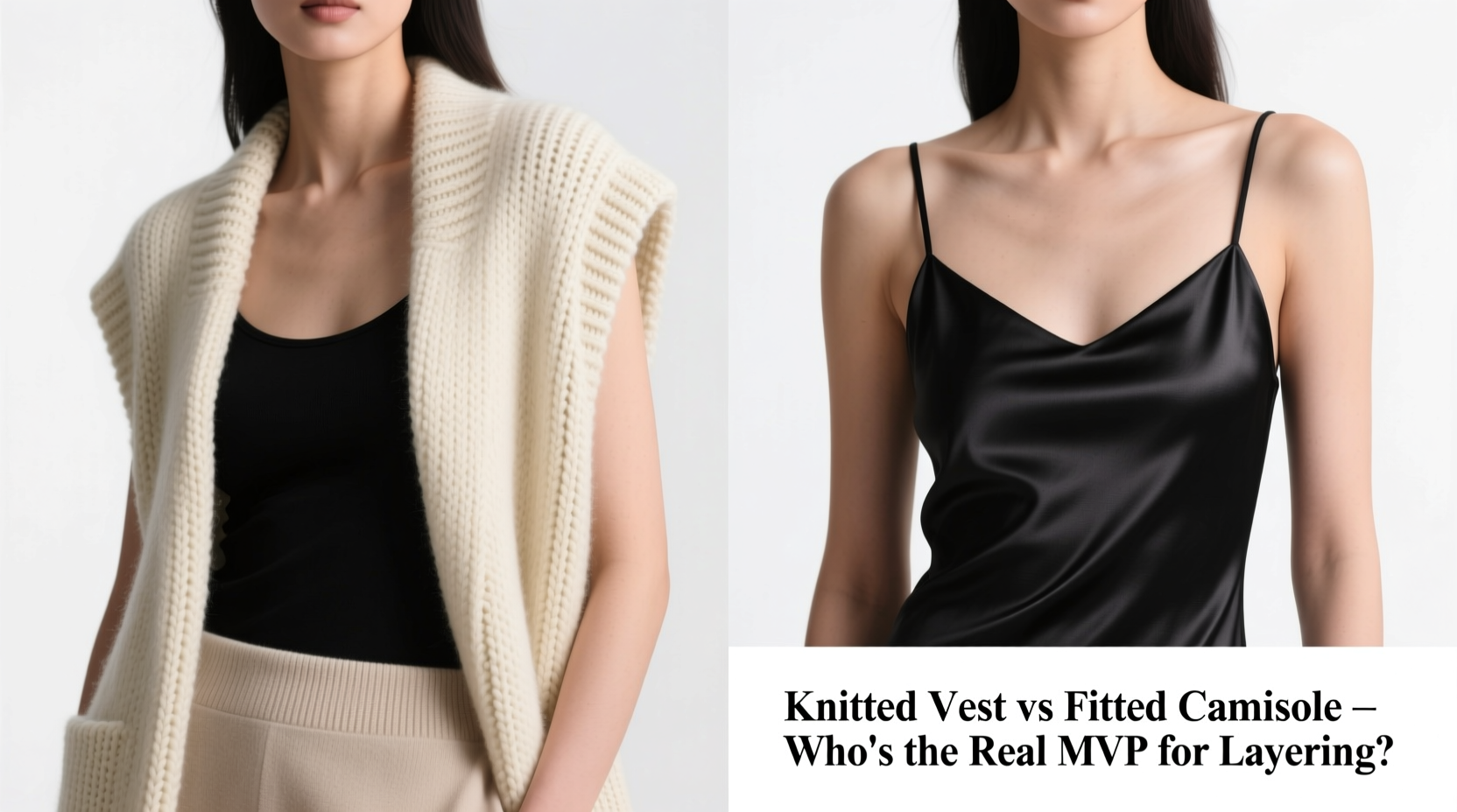 knitted vest vs fitted camisole which is the real mvp for layering