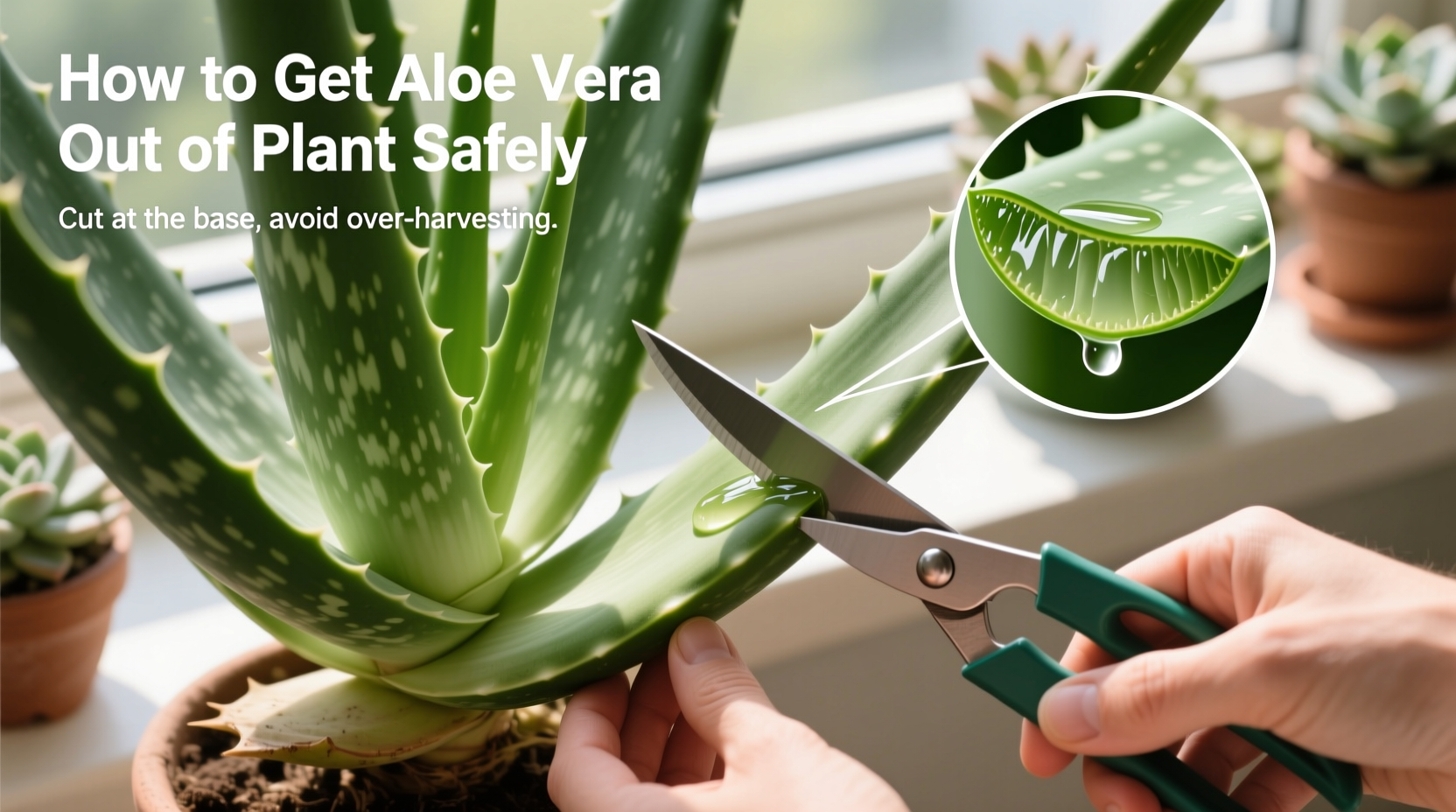 how to get aloe vera out of plant