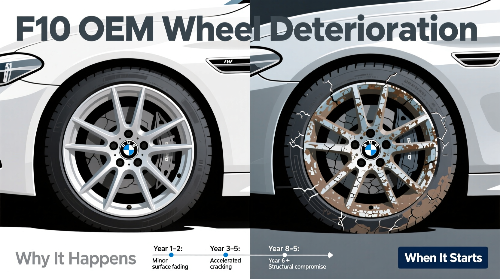 f10 oem wheel deterioration