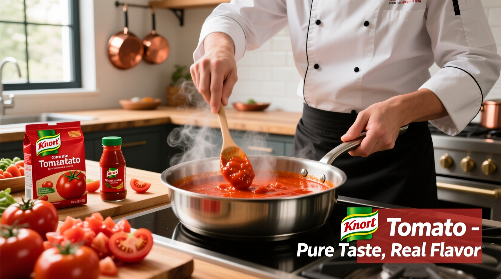 Knorr tomato products in cooking demonstration