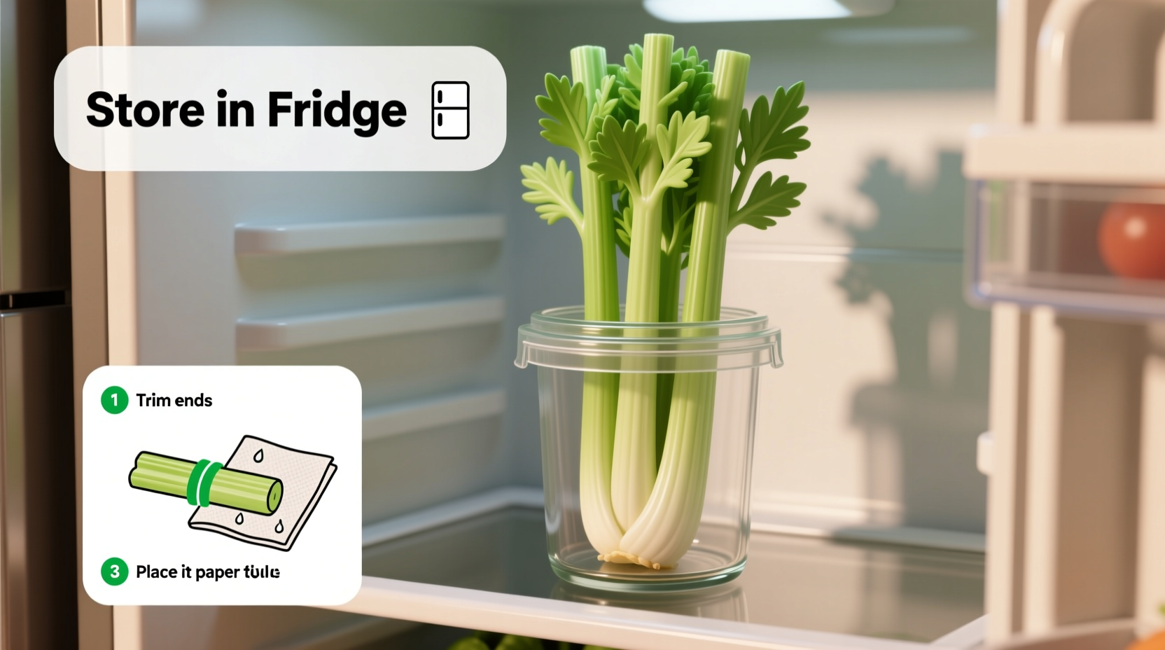 how to store celery in the refrigerator