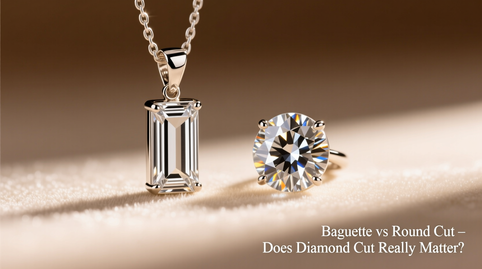 baguette vs round cut cross pendant does the diamond cut really matter