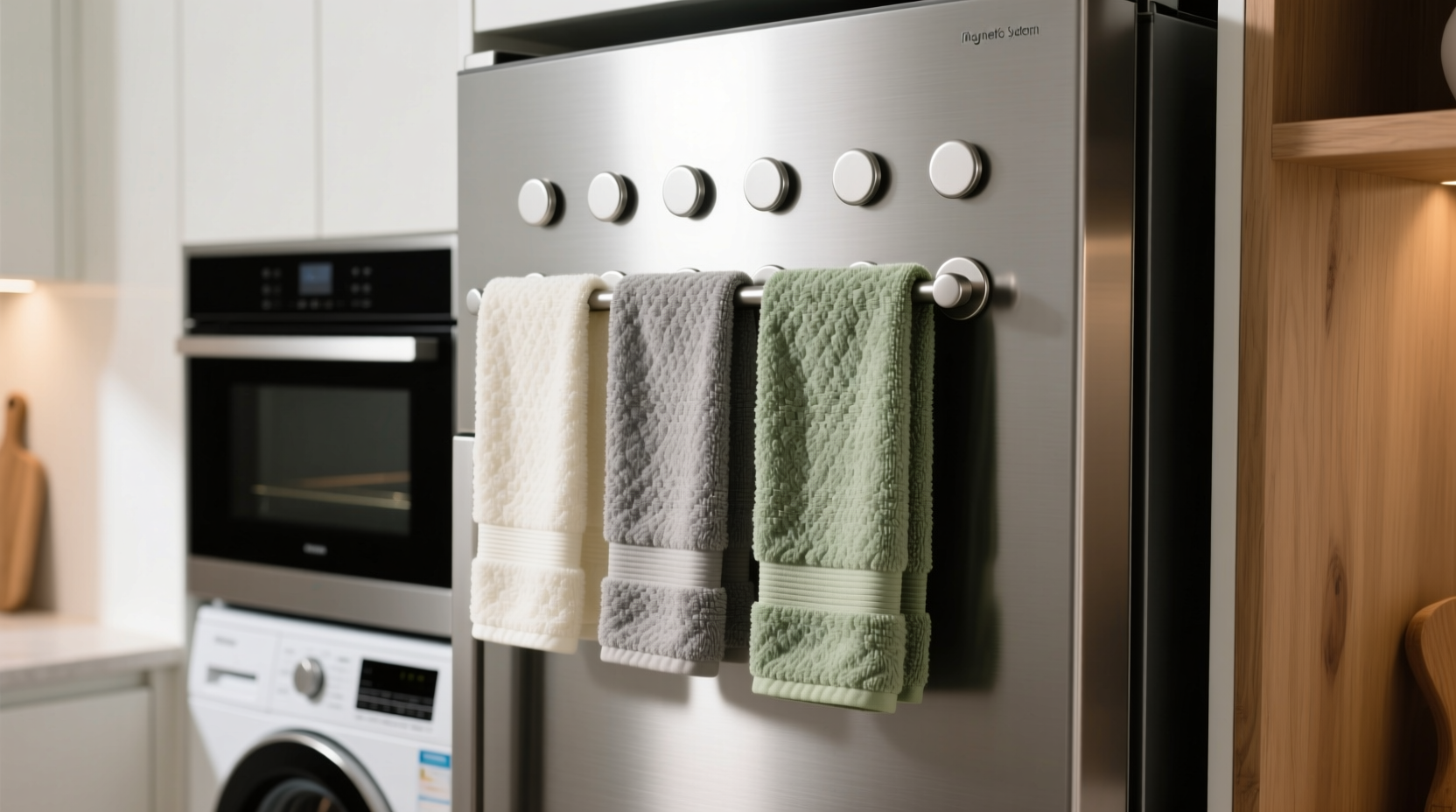 diy magnetic towels hang on your appliances no hooks r