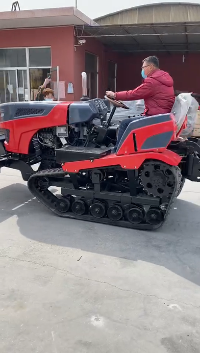 ce approved 80hp agriculture crawler tractor tracked rotary
