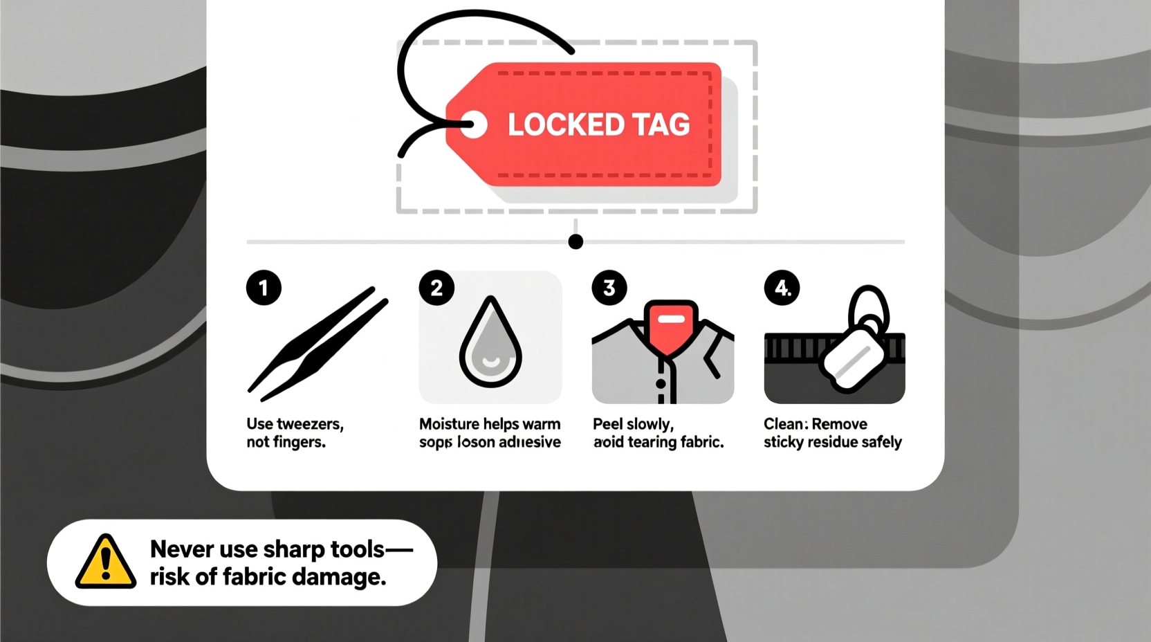 effective and safe methods to remove locked tags from clothing at home