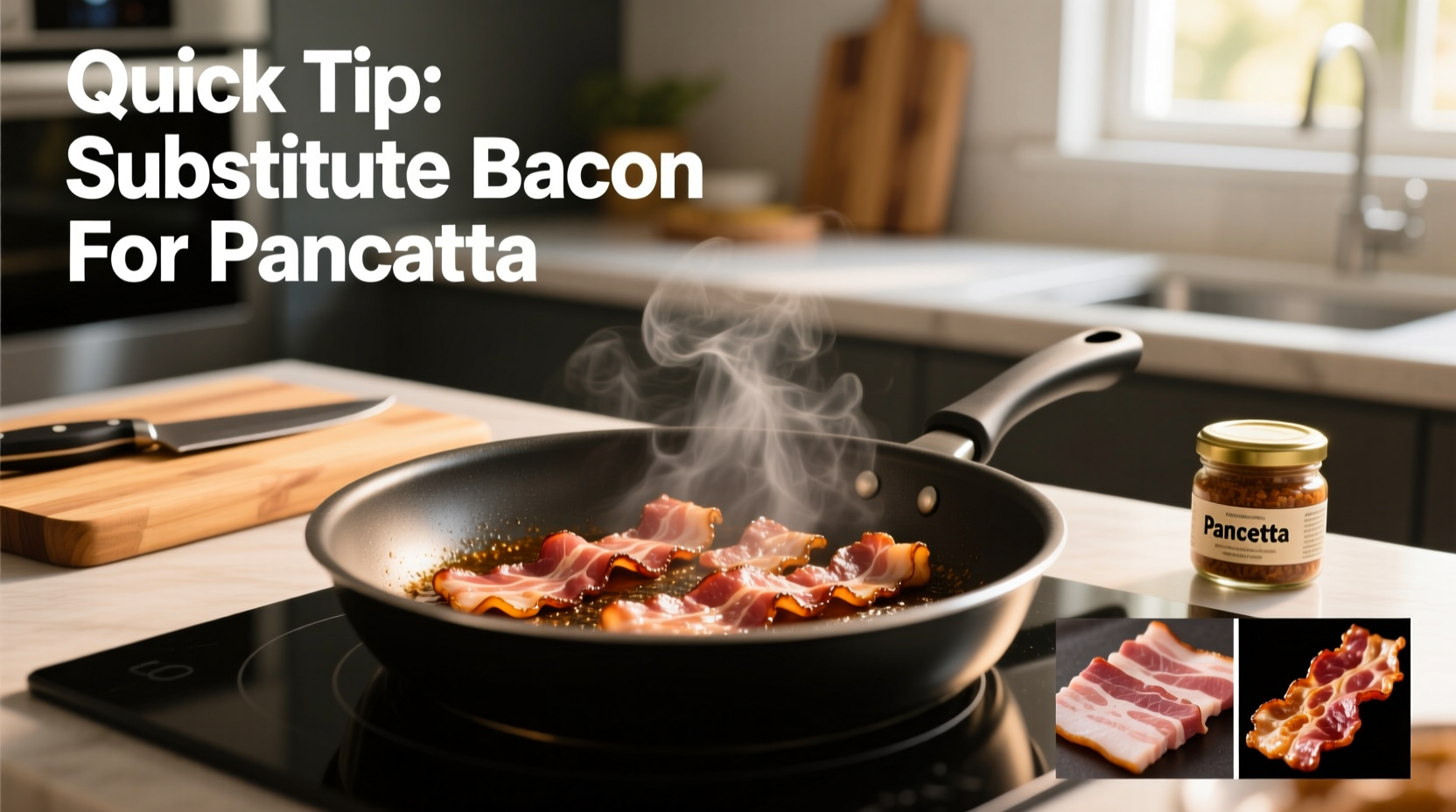 quick tip how to sub substitute bacon for pancetta