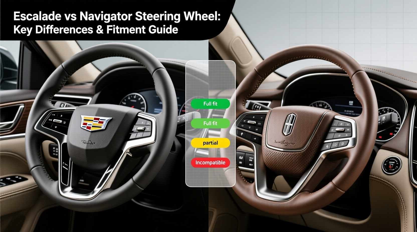 escalade vs navigator steering wheel