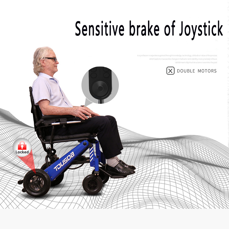 Magnesium alloy lightweight handicapped joystick wheelchair for travel