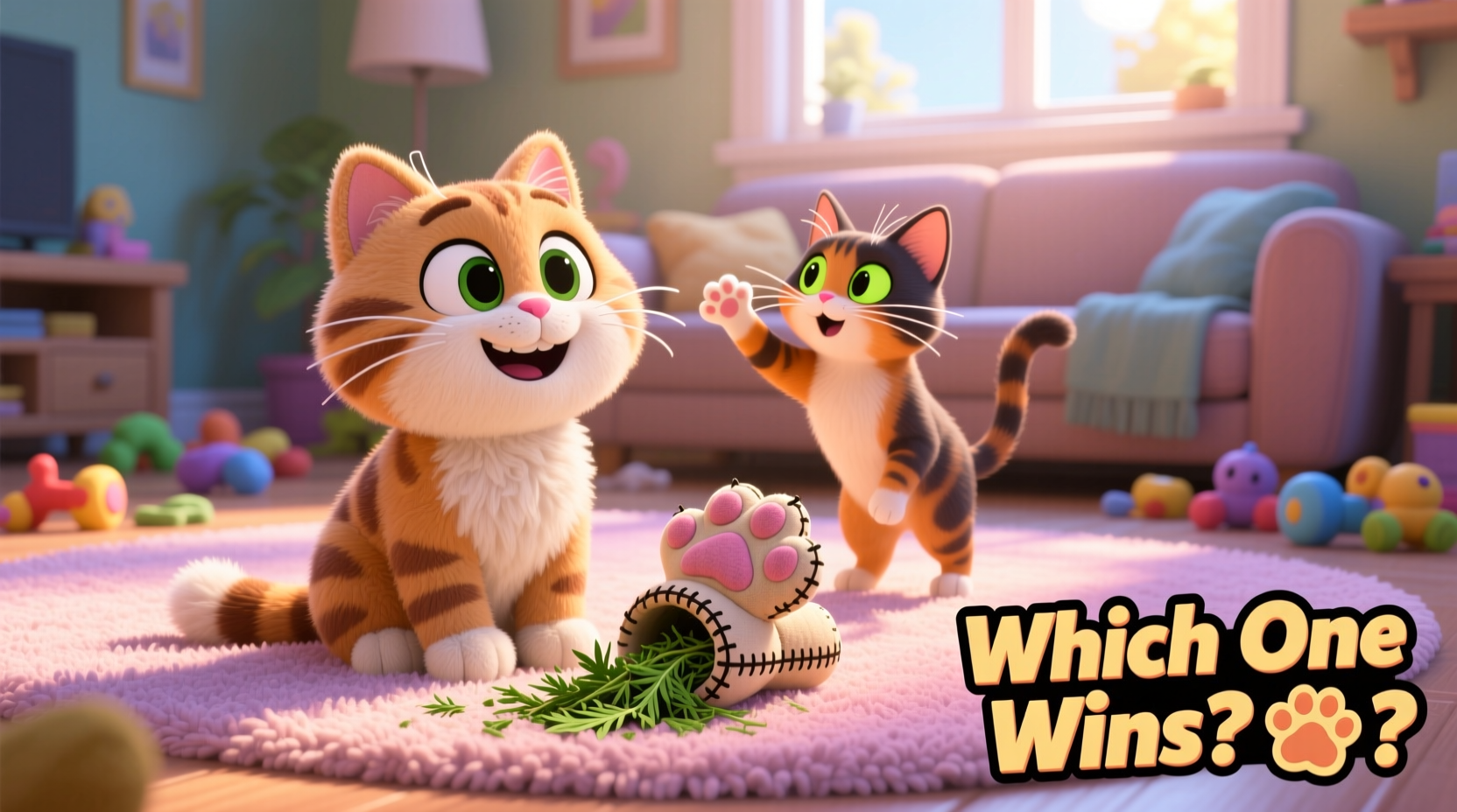 cartoon cat plush vs catnip toy which makes my cat happier