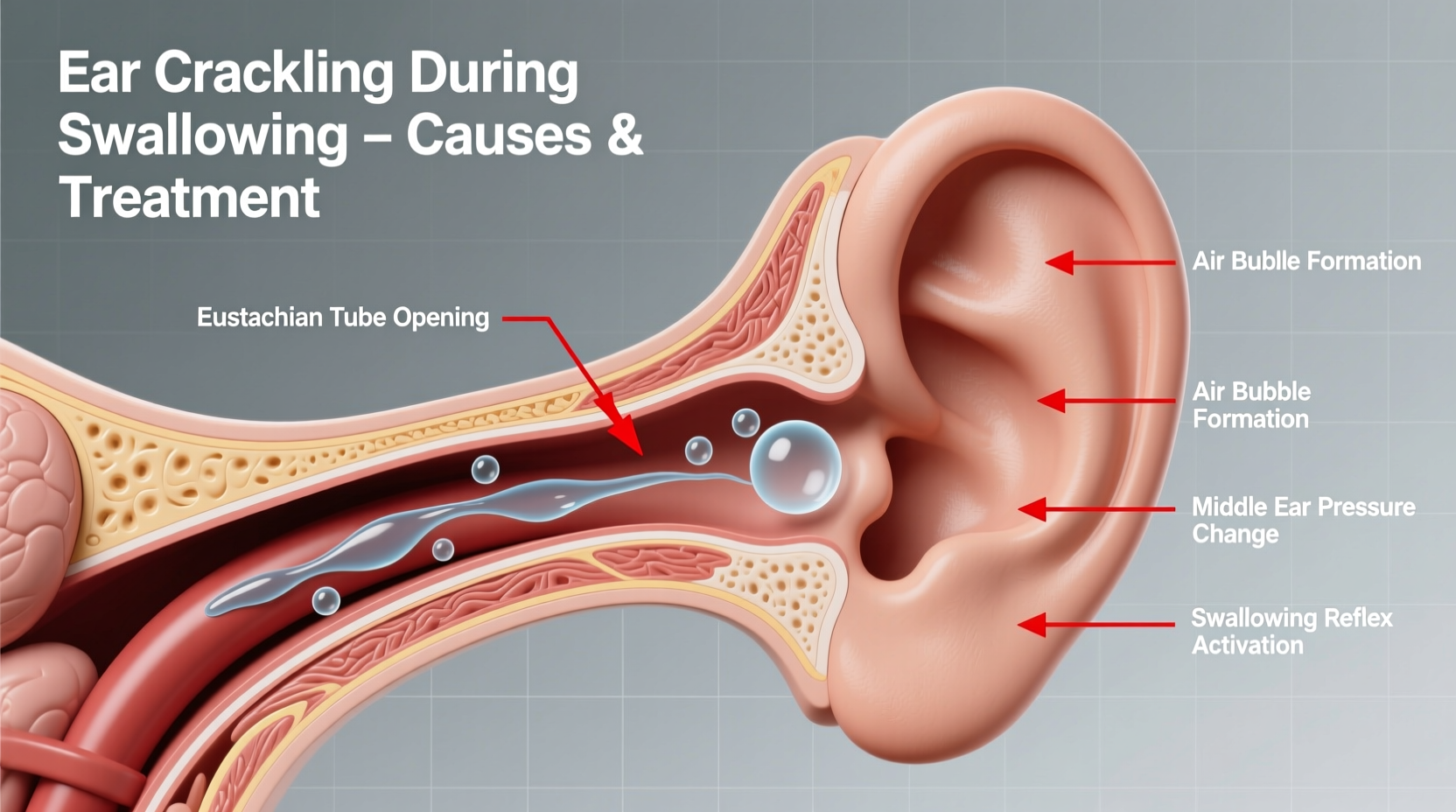 ear crackling when swallowing causes treatment what to know