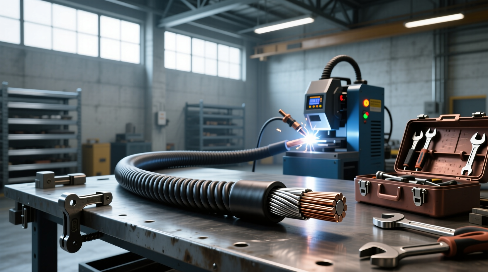 100mm² welding cable guide when you need it when you don’t