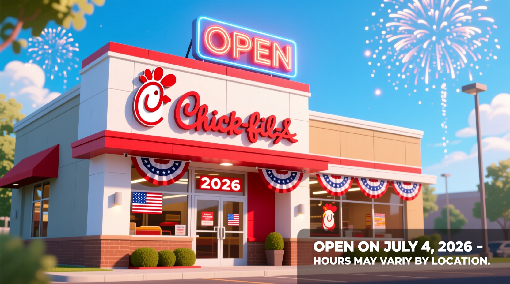 is chick fil a open on july 4 2026