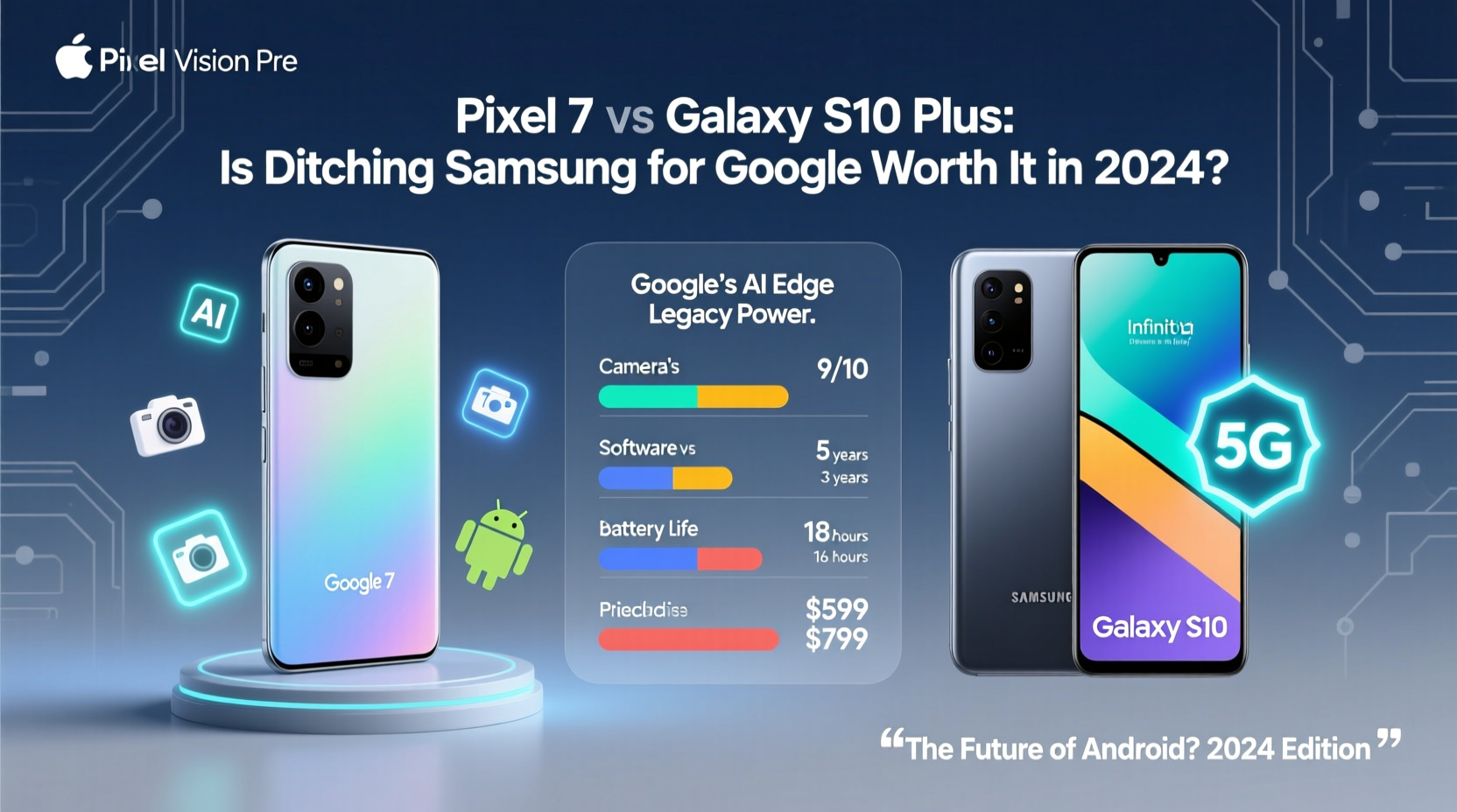 pixel 7 vs s10 plus is it worth ditching samsung for google in 2024