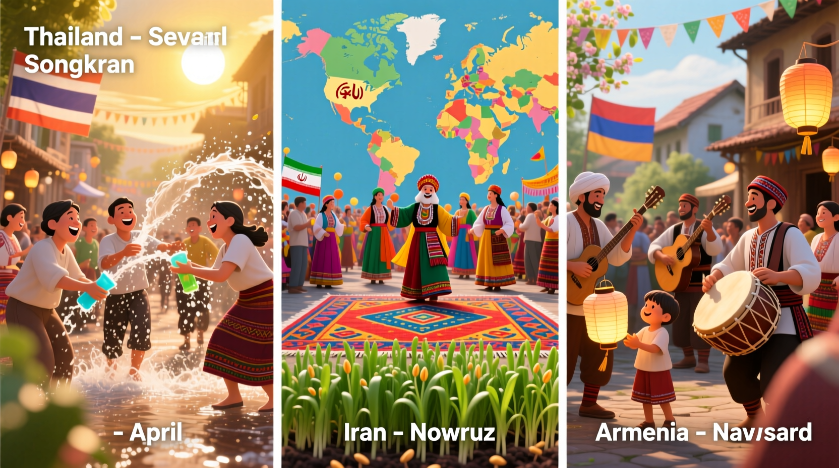 what countries celebrate new year in april