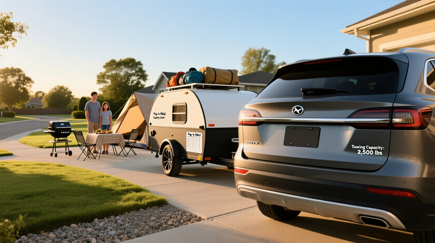 Plug in hybrid towing capacity chart comparing braked trailer limits across brands