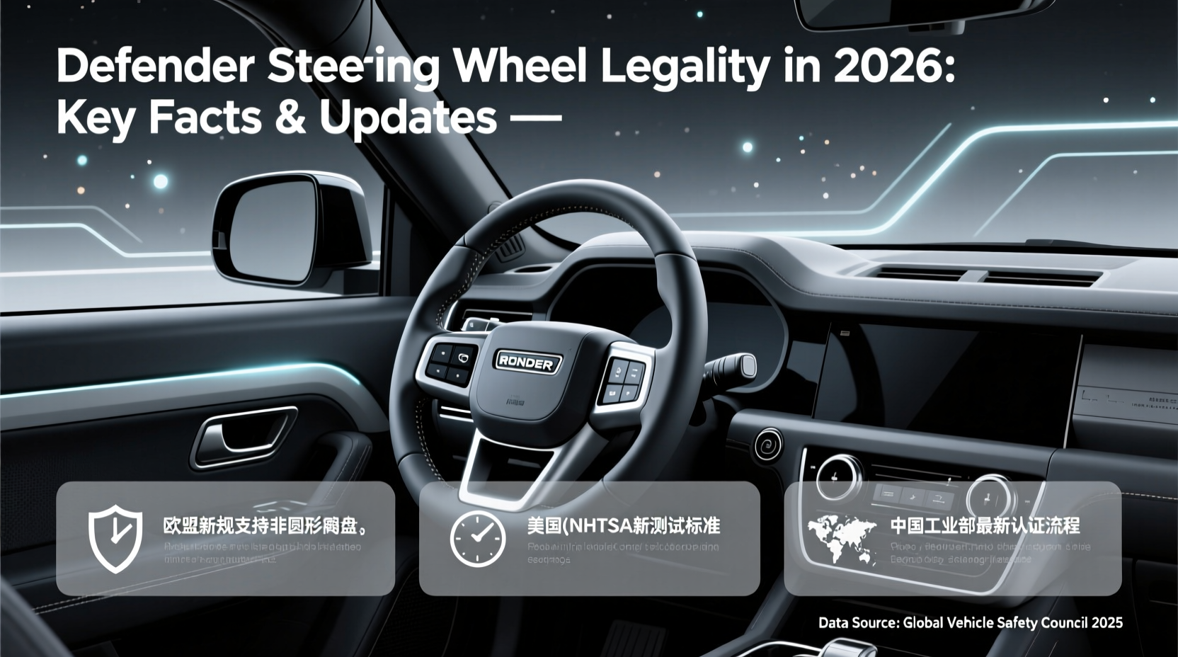 defender steering wheel legality 2026
