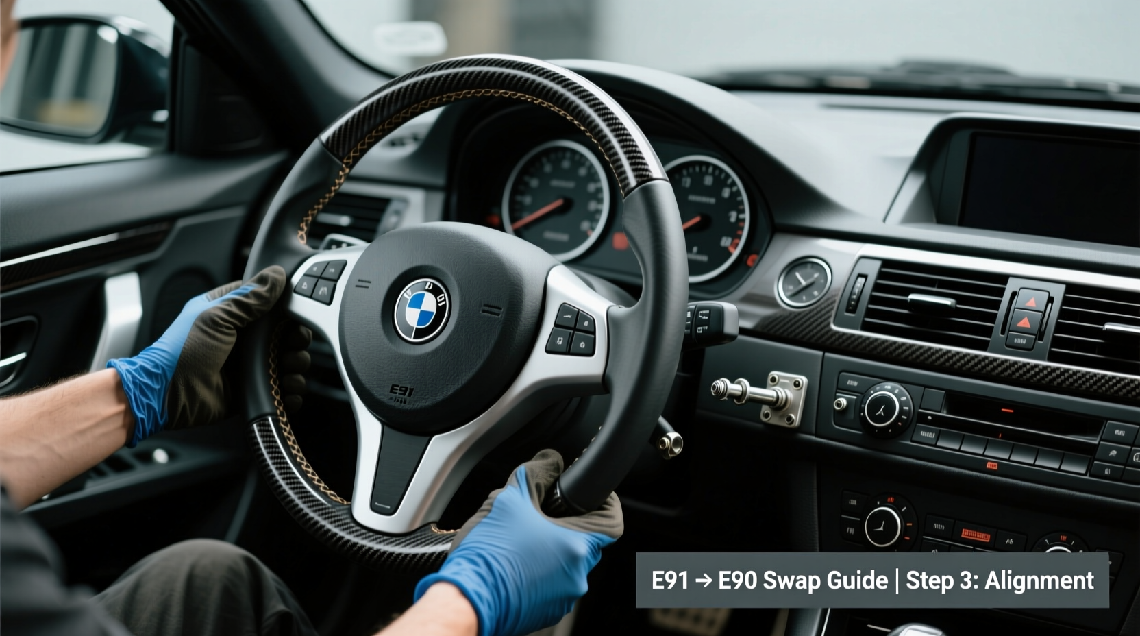 e91 vs e90 steering wheel swap