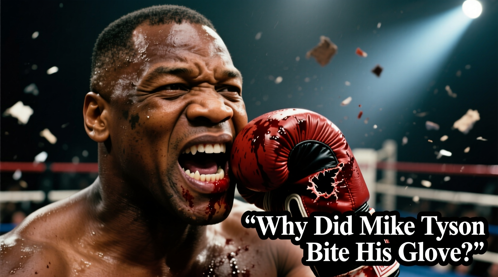 why was mike tyson biting his glove reasons explanations