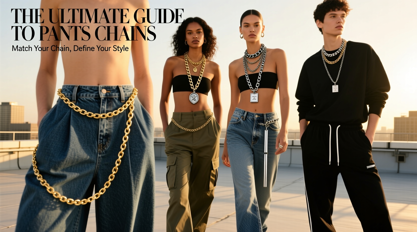 the ultimate guide to matching pants chains with different styles of pants for a trendy look