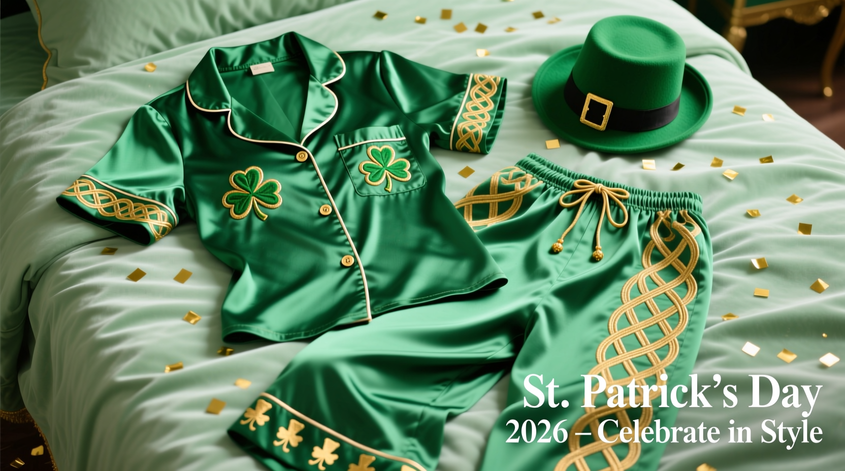 st patricks day womens pajamas