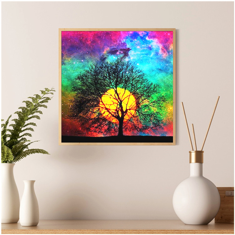 DIY cross stitch home decoration moon scenery custom diamond painting 5D diamond painting