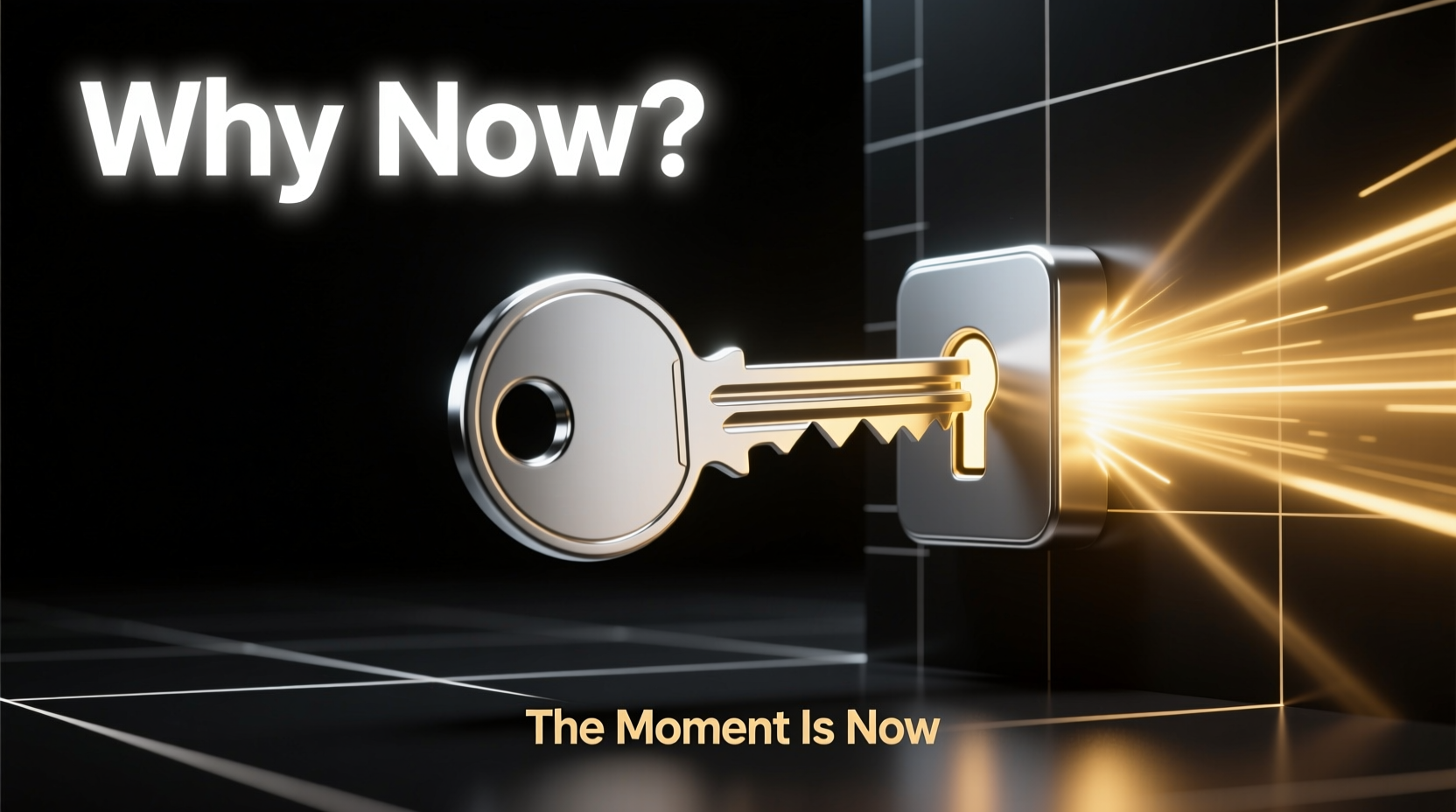 why now slide the key to a compelling pitch deck