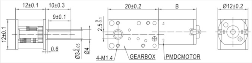 3v 6v N20 12MM worm gear motor 12mm micro right angel gear reduction motor with encode