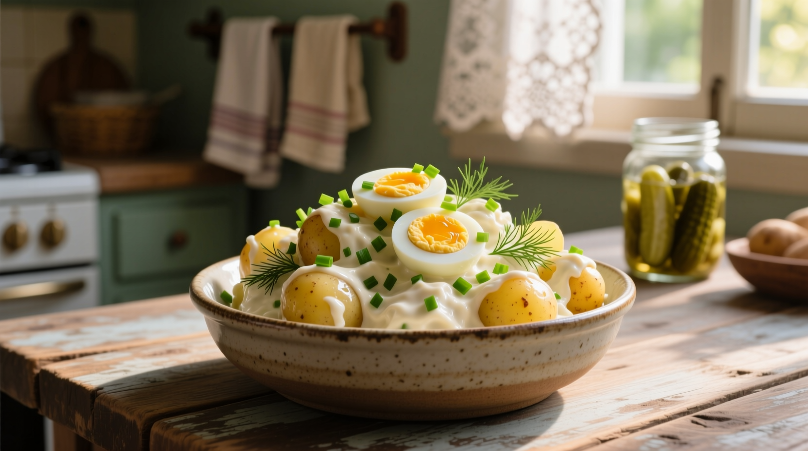 potato salad with eggs