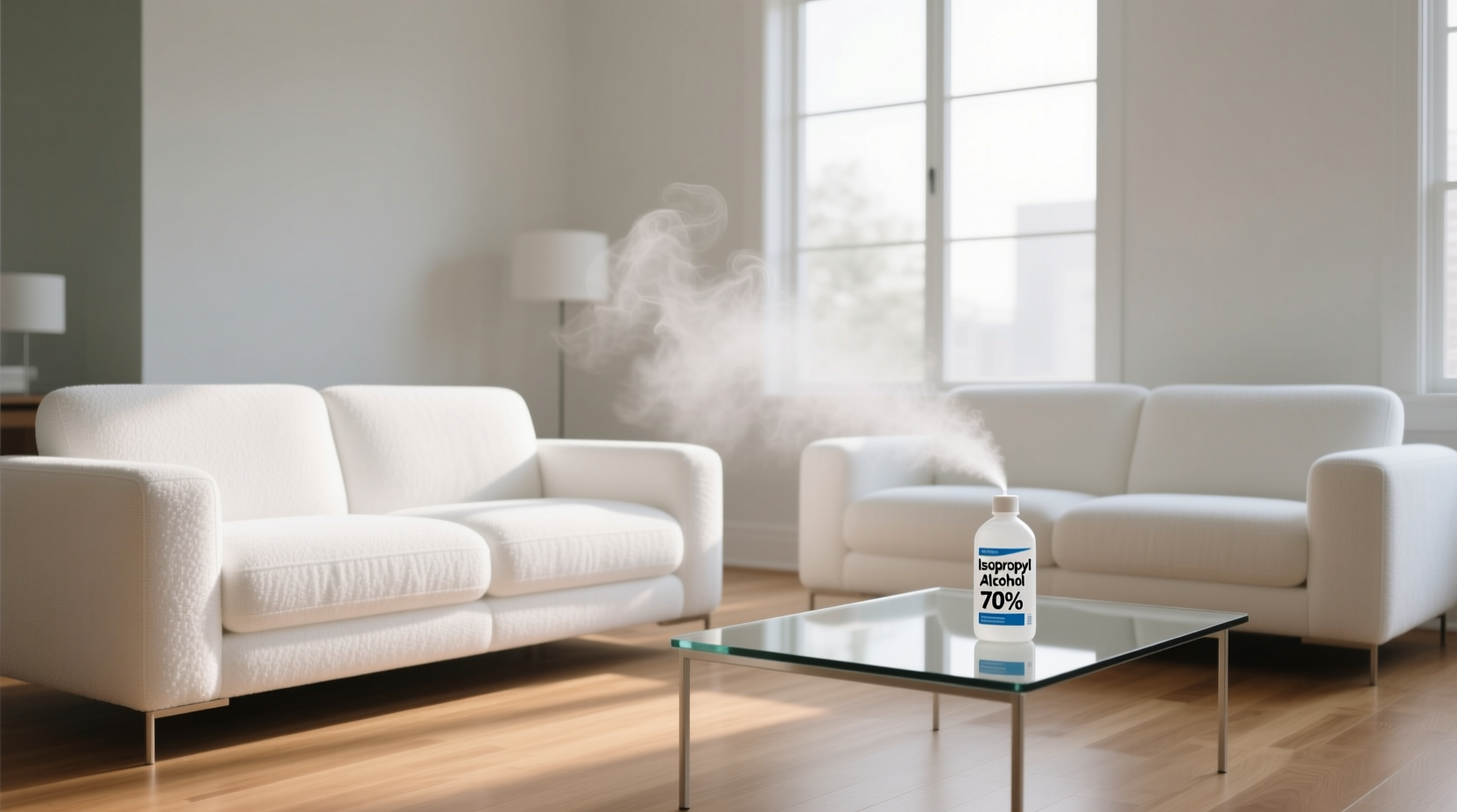 clean microfiber couches with rubbing alcohol