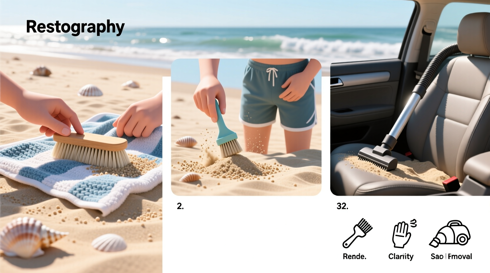 how to clean up sand