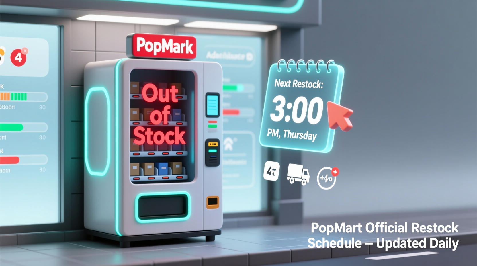 when does popmart vending machine restock