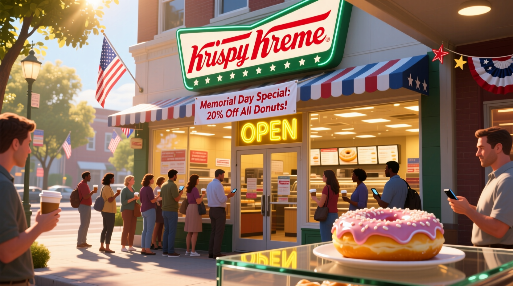 is krispy kreme open on memorial day