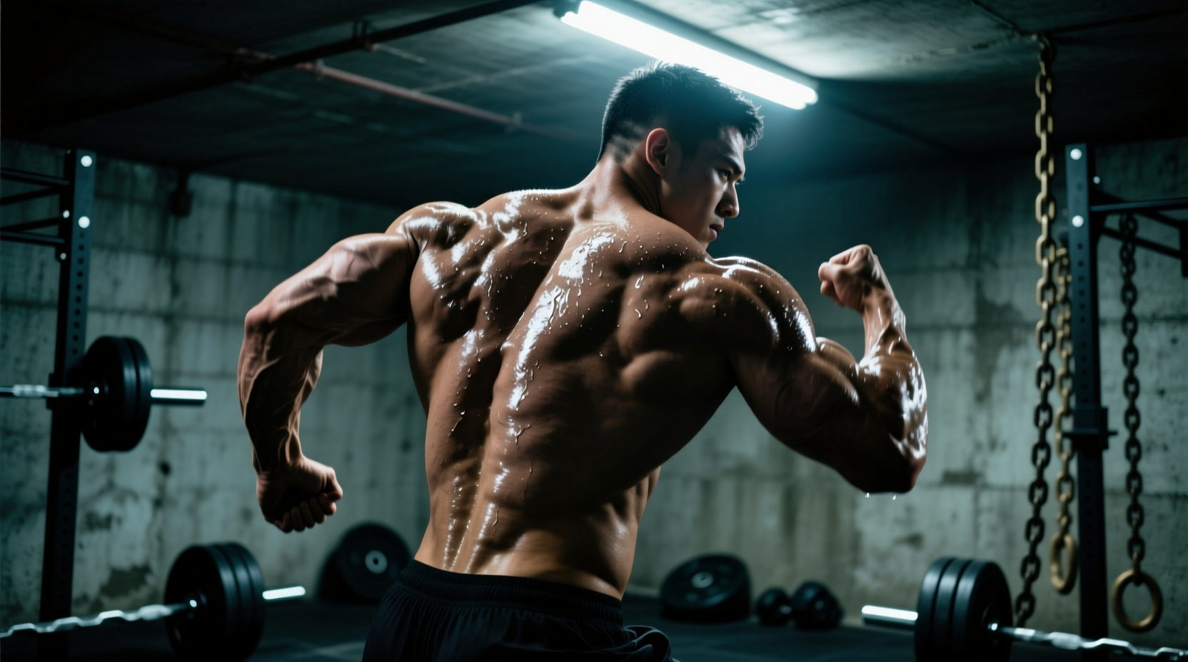 mastering lighting techniques to showcase a muscle man figure with maximum impact