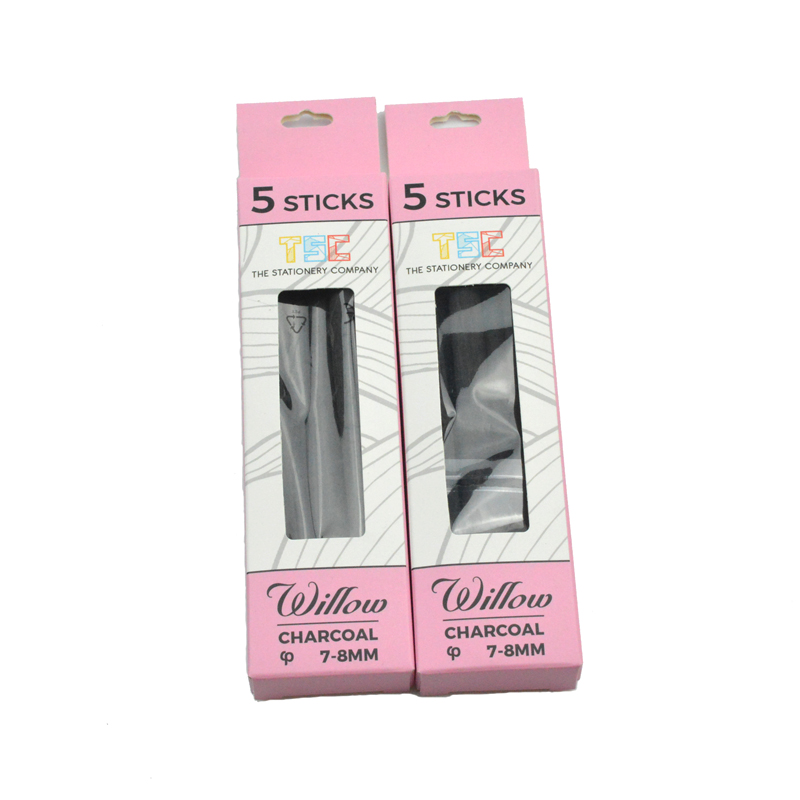 5PCS Black Willow Charcoal Pencil Set for Sketch Charcoal Drawing